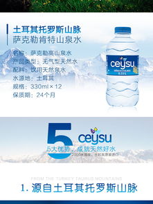 土耳其進口 薩克勒 ceysu 高山泉水330ml 12整箱裝 飲用水